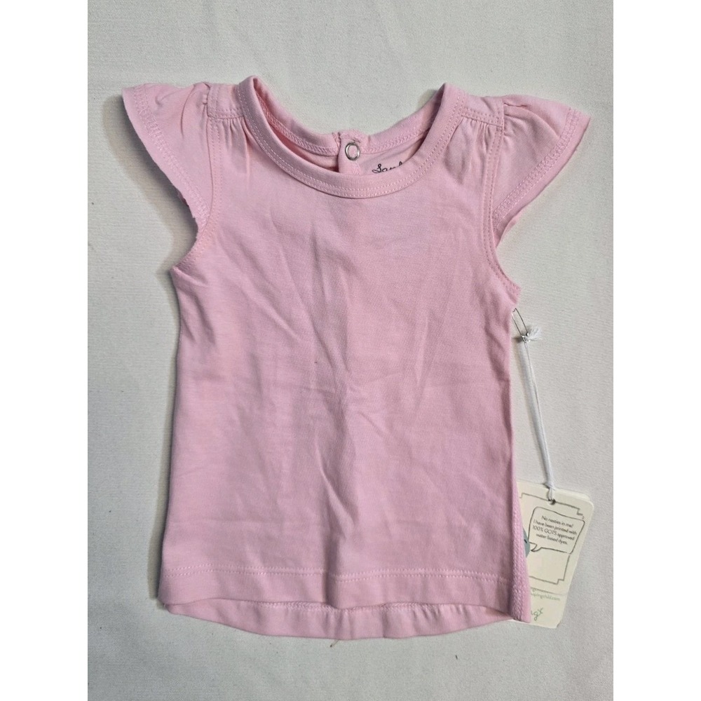 Sapling   Baby Girls  Tshirt 0-3 Months Rose Pink NWT Organic Cotton